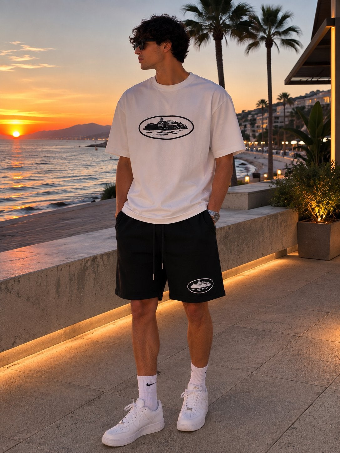 Zomerse set: T-shirt en korte broek, Ophalen of Verzenden, Nieuw, Maat 48/50 (M), Wit