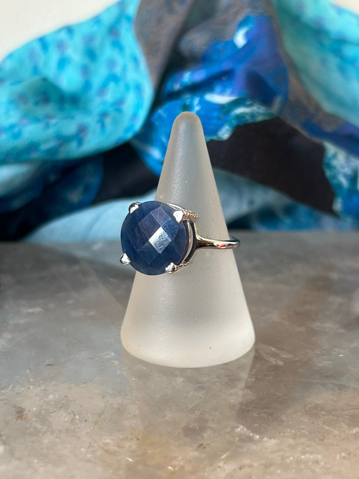 Saffier geluk beschermt intuïtie wijsheid voorspoed magie, Blauw, Magnolia11, Nieuw, Ophalen of Verzenden