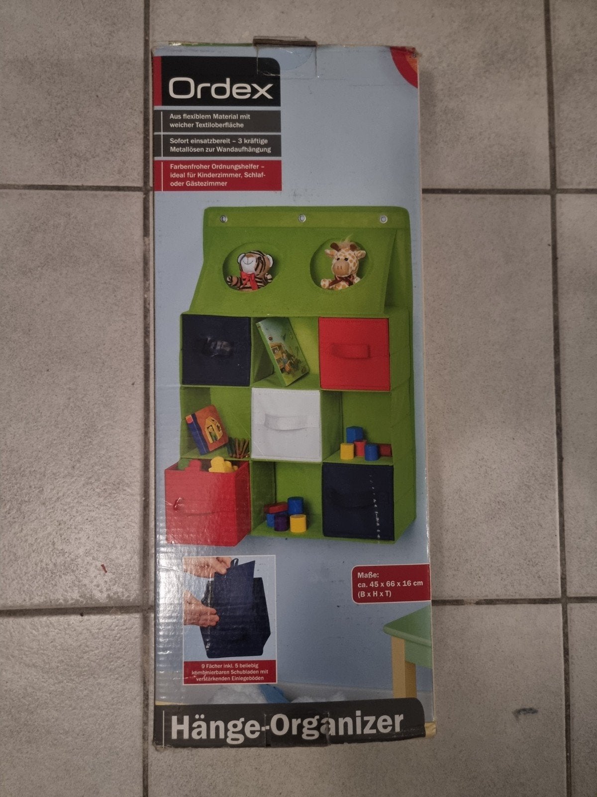 Ordex Hangende Opberger voor Kinderkamer - Groen, Losse elementen, Nieuw, Ophalen of Verzenden, Opbergmeubel