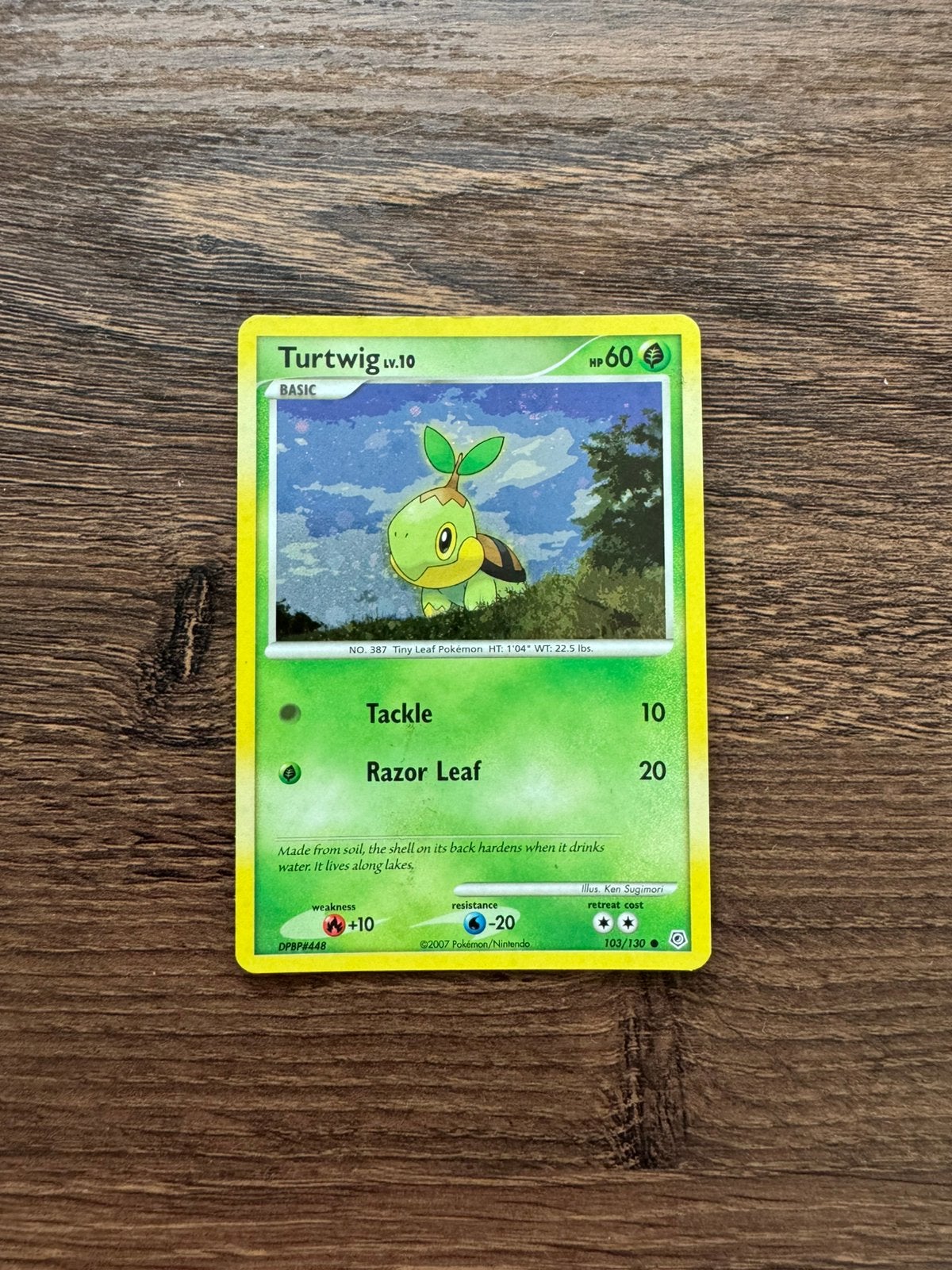 Turtwig Lv.10 (DP 103) Diamond & Pearl Holo, Ophalen of Verzenden, Zo goed als nieuw