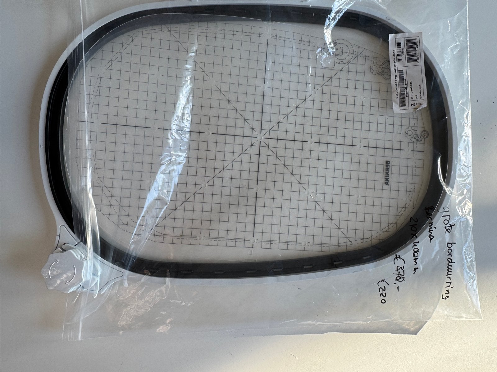 Bernina borduurraam 21x40 cm, Hobby en Vrije tijd, Borduren en Borduurmachines, Ophalen of Verzenden, Zo goed als nieuw, Machineborduren
