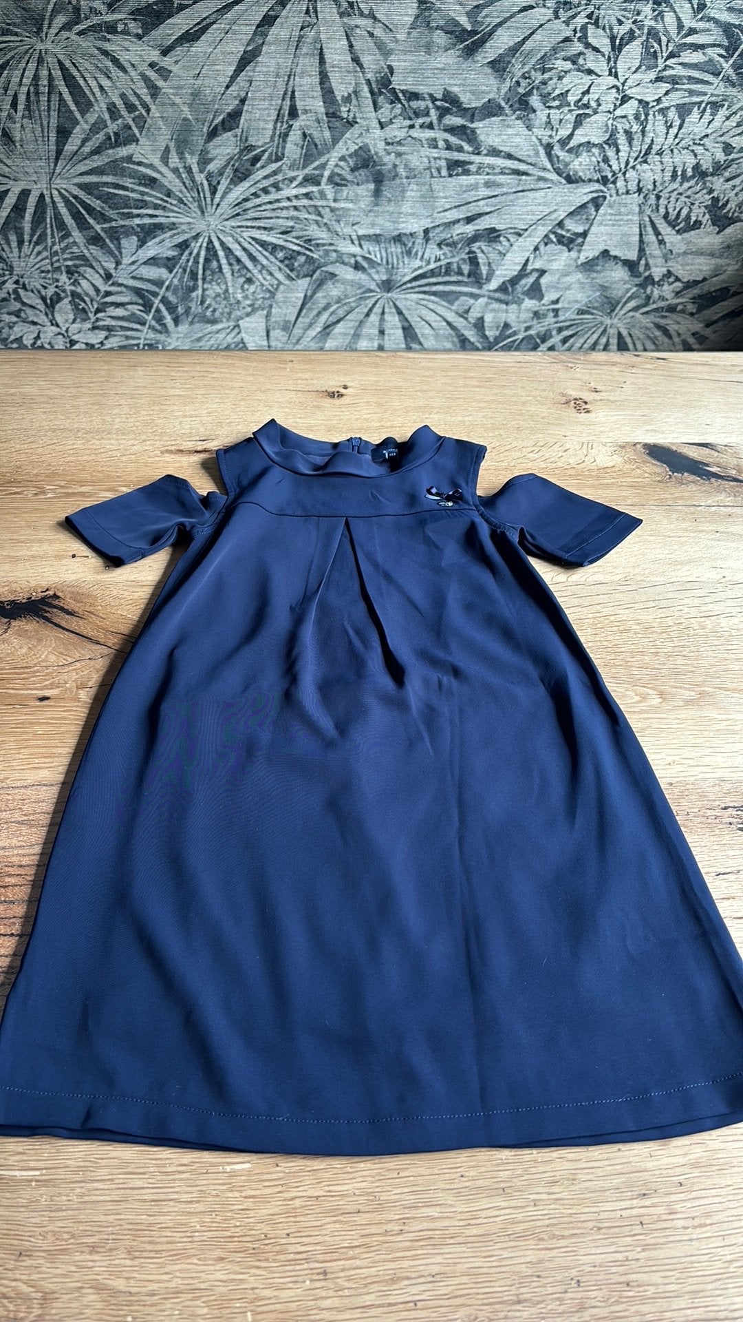 122-128 Le Chic|feestjurk gelegenheidsjurk zomerjurk d.blauw, Ophalen of Verzenden, Zo goed als nieuw, Meisje, Jurk of Rok