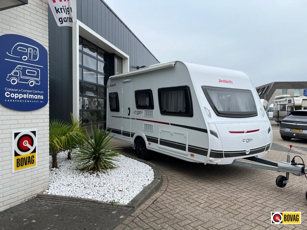 Dethleffs C'Go 415 QL Mover, Airco, Luifel, LMV., Caravans en Kamperen, Standaardzit, Bedrijf, 750 - 1000 kg, Dwarsbed