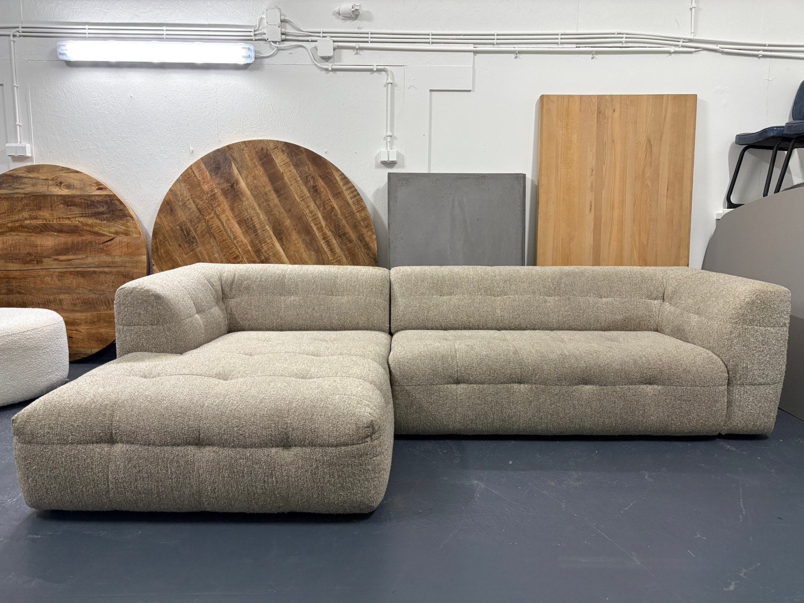 Taupe Belfast Design Hoekbank