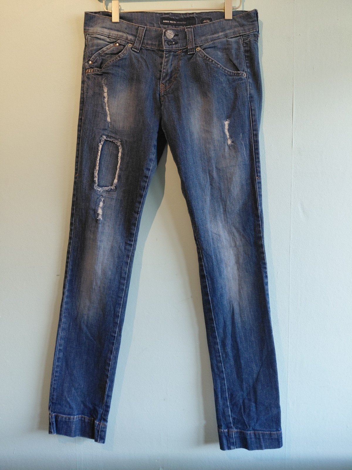 Miss Sixty Jeans  maat 27, Ophalen of Verzenden, Gedragen, Blauw, W27 (confectie 34) of kleiner