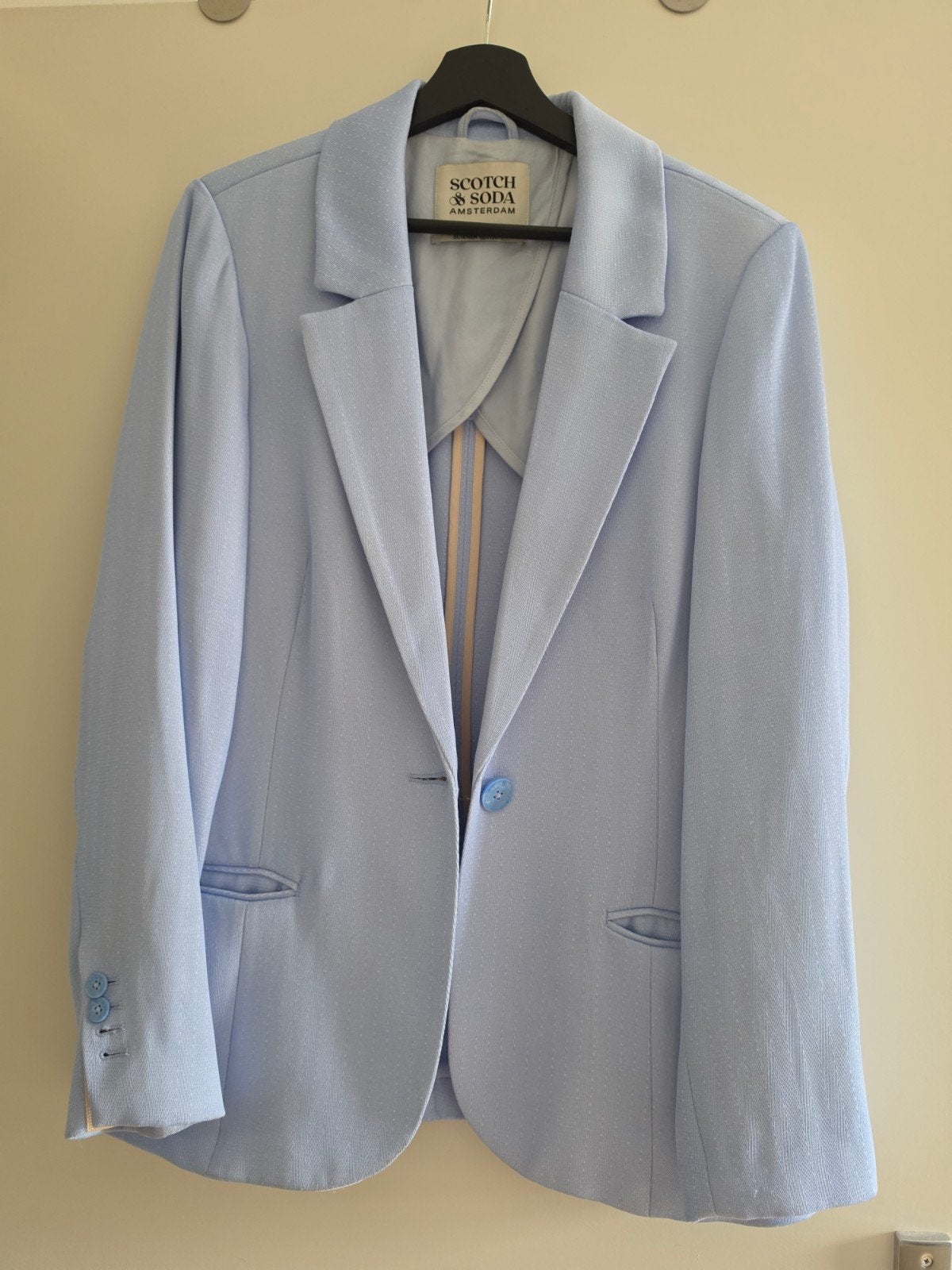 Lichtblauwe blazer van scotch & soda maat L, Blauw, Maat 42/44 (L), Scotch & Soda, Ophalen of Verzenden