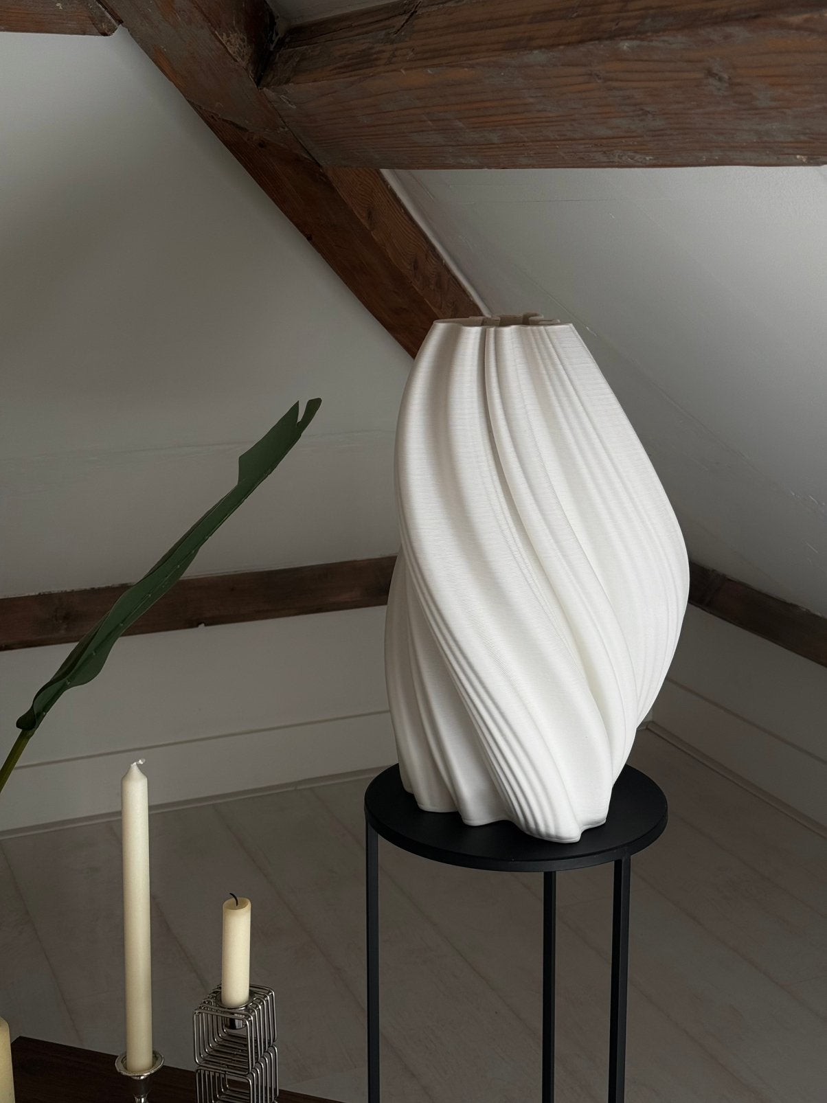 Westwing Melody Vaas 42cm - 3D-geprint Porselein, Ophalen, Wit, 3D-geprint, Zo goed als nieuw