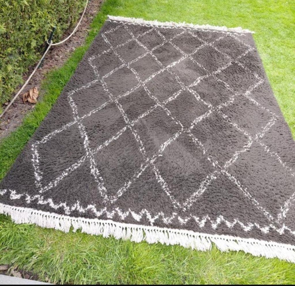 Hoogpolig vloerkleed bruin/beige Varamin 200x290, Ophalen, 150 tot 200 cm, 200 cm of meer, Bruin