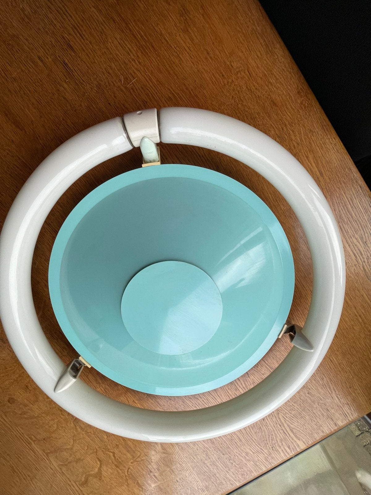Vintage Philips TL-lamp met blauwe kap, Ophalen