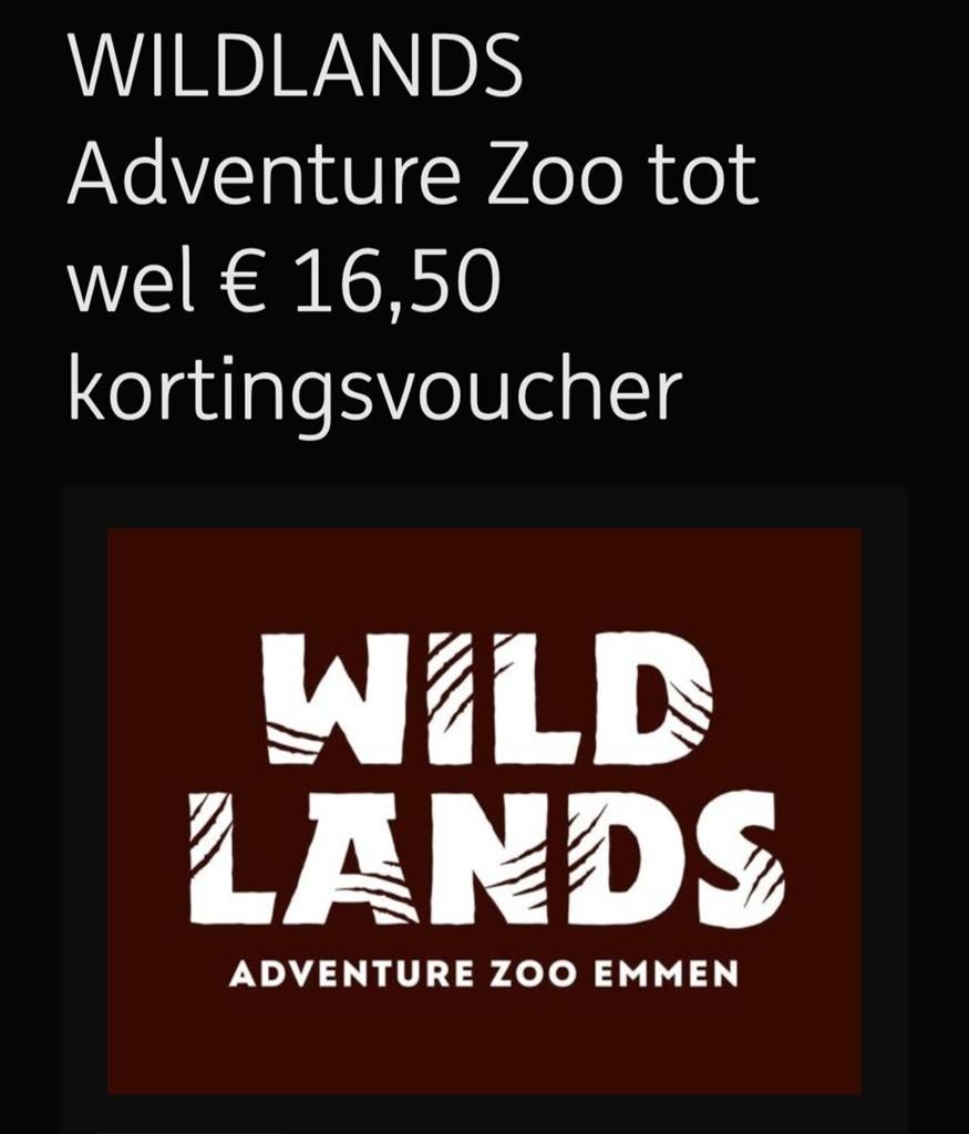 4x korting Wildlands, Drie personen of meer, Ticket of Toegangskaart