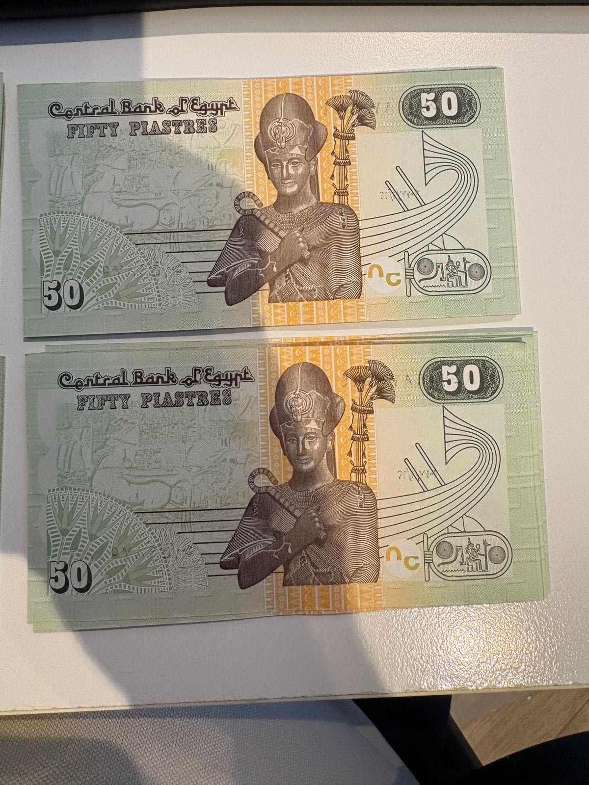 53x - 50 Piastres (Egypte) (UNC) biljetten, Postzegels en Munten, Ophalen of Verzenden, Egypte, Setje