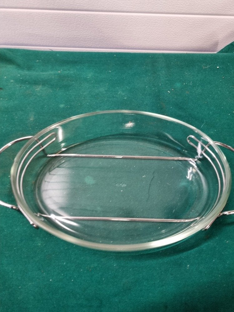 ovenschaal ovaal met metalen houder, Ophalen of Verzenden, 'T Olde Gre-j, Info@toldegrej.nl, Endepoelstraat 20f Didam