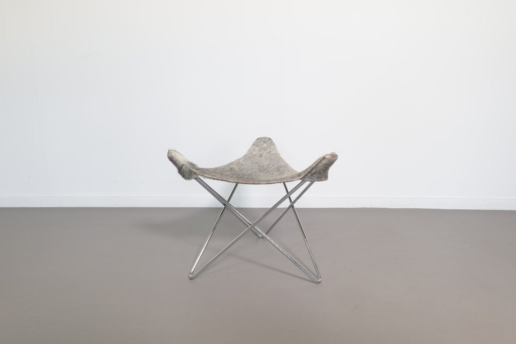 Vintage vlinder kruk, Jorge Ferrari Hardoy,Knoll , jaren 60., Minder dan 50 cm, Gebruikt, 125 cm of meer, Ophalen of Verzenden