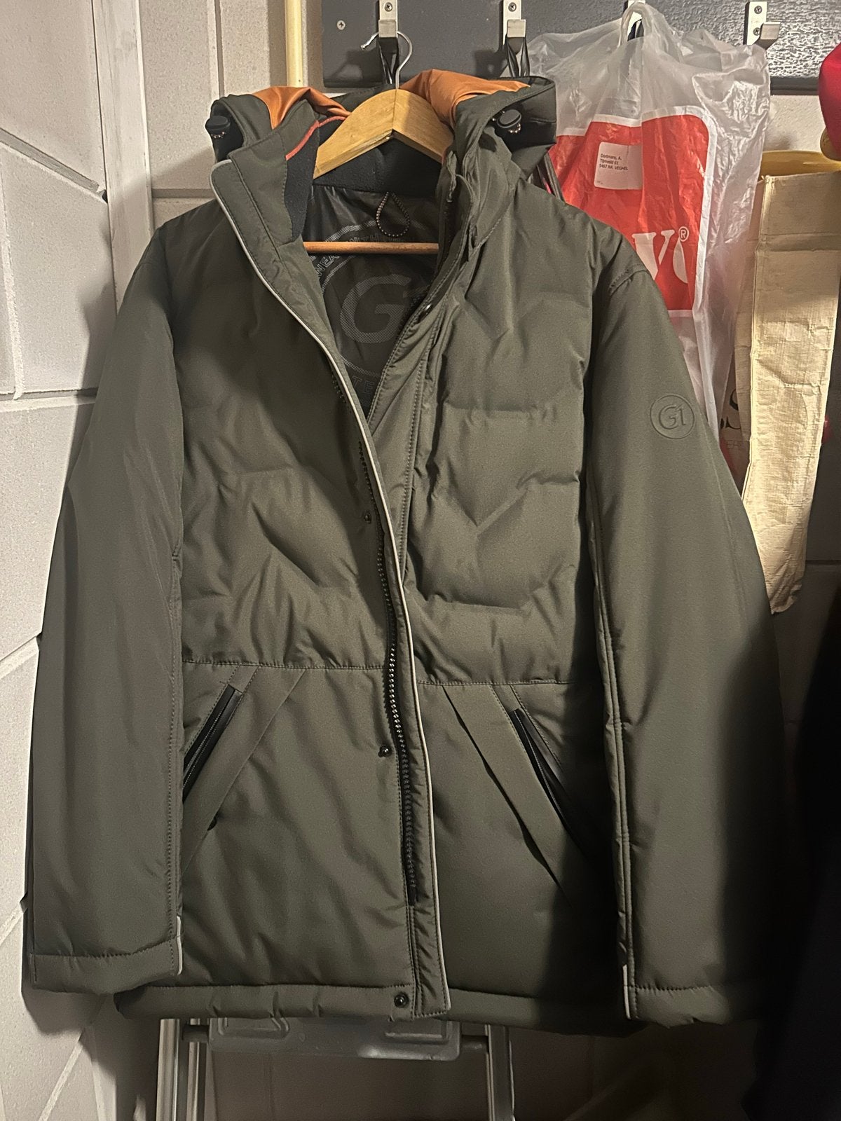 Warme winterjas - maat XL - weinig gedragen, Kleding | Heren, Ophalen of Verzenden, Zo goed als nieuw, Maat 56/58 (XL), Groen