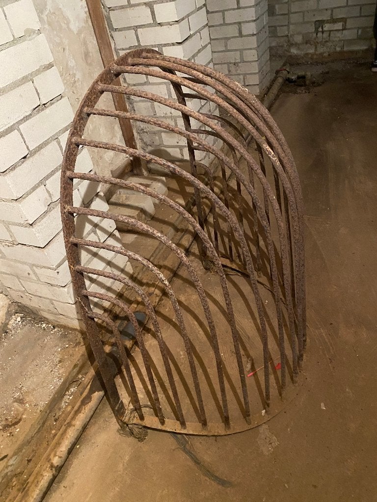 Oude ijzeren paardenruif / hooiruif – landelijk – decoratief, Stalling, 2 of 3 paarden of pony's
