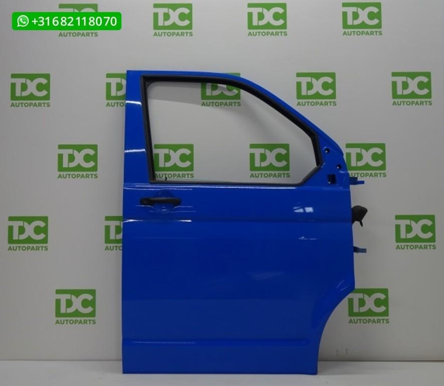 Volkswagen Transporter T5 ('03-'09) Voorportier rechts blauw, Gebruikt, Ophalen of Verzenden, Volkswagen, Voor