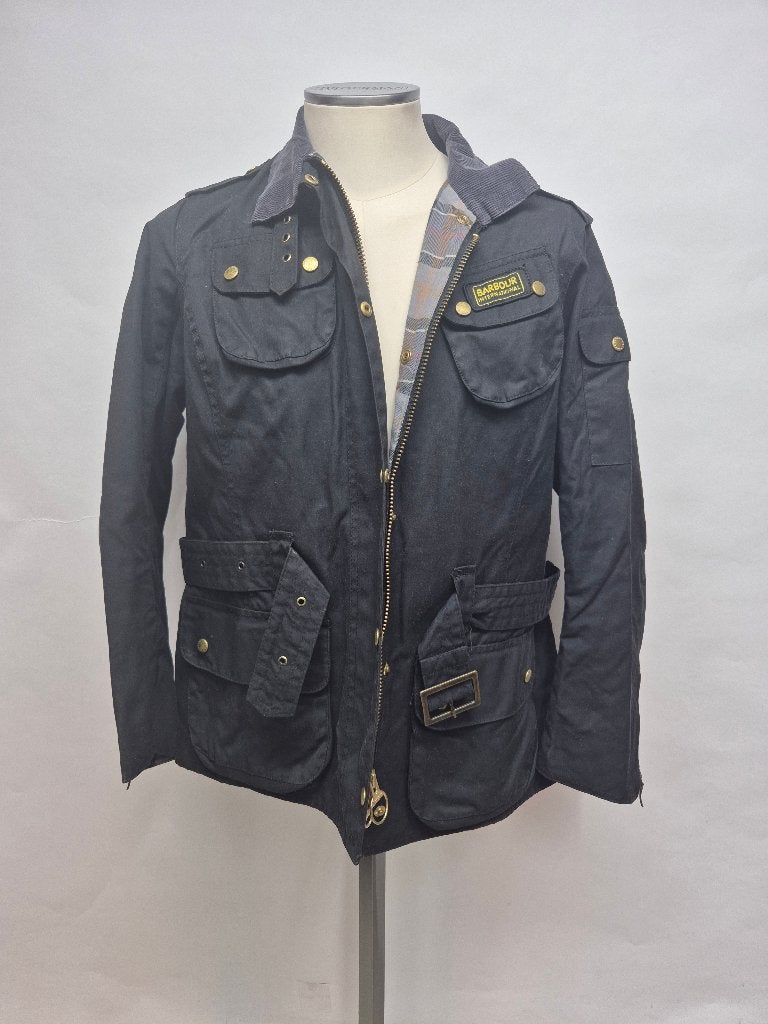 Barbour 'Int. Utility' dames wax jas, maat 44 Top!, Barbour, Zwart, Maat 42/44 (L), Ophalen of Verzenden