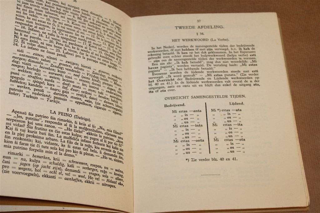Leerboek Esperanto — Oefeningen en Sleutel, Zelfstudie 1938, Boeken, Ophalen of Verzenden, Gelezen