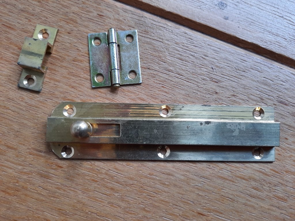Profielschuif schuif voor deuren kastjes en lades messing, Ophalen of Verzenden