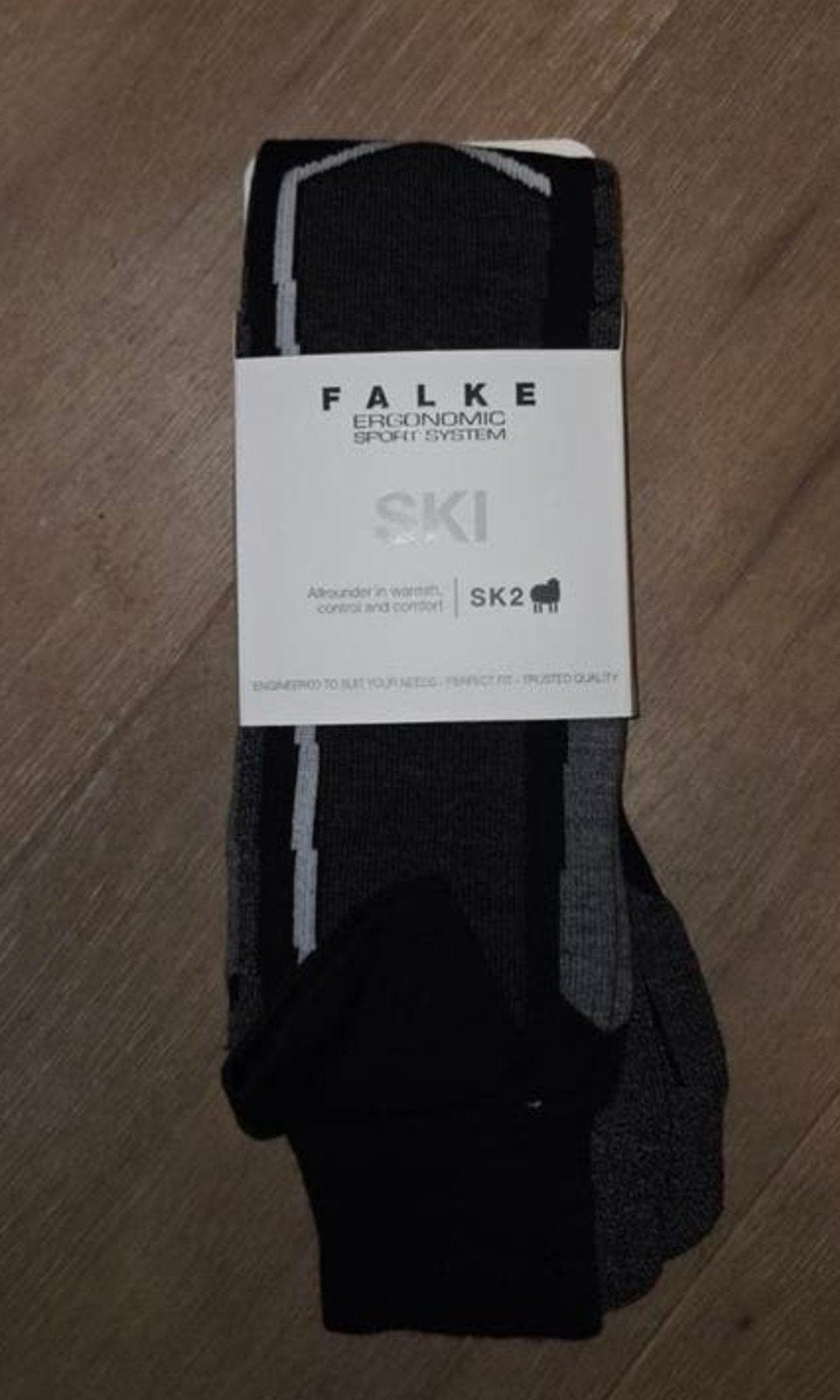 Falke SK2 Ski Sokken Merino Wol Mix Maat 43-44, Sokken en Kniesokken, Zwart, Nieuw, Overige maten