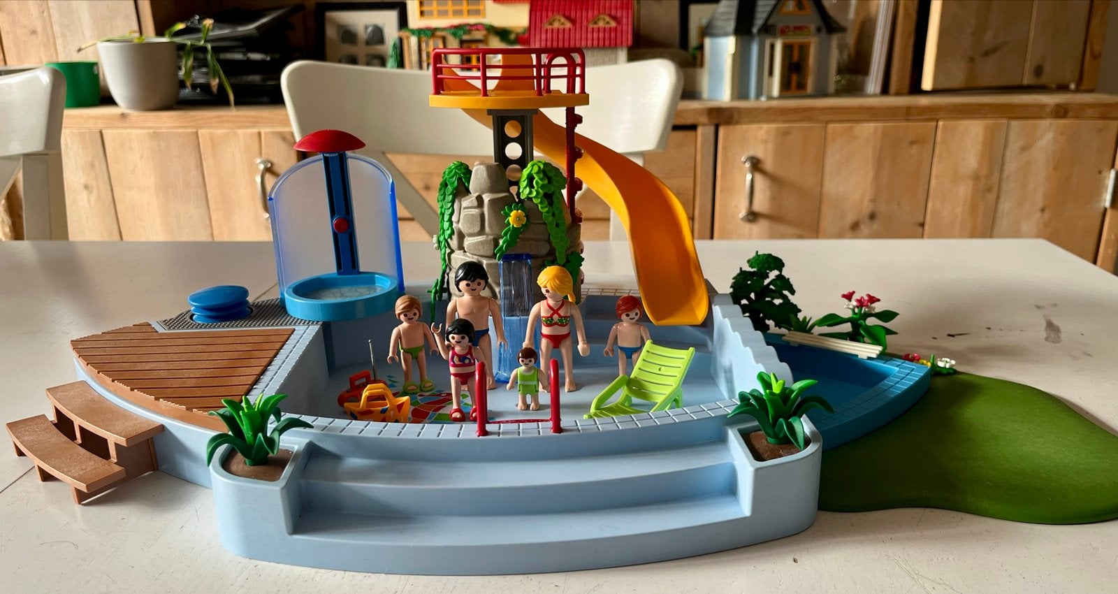 Playmobil Zwembad met glijbaan en figuren, Complete set, Overige typen, Ophalen of Verzenden, Summer fun