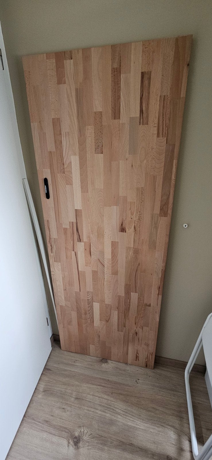 Gelakt beuken tafelblad, Ophalen, 50 tot 100 cm, Zo goed als nieuw, Rechthoekig