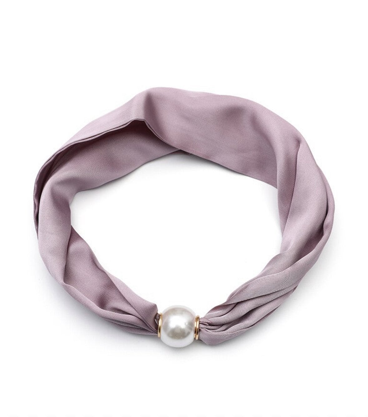 Dames sjaal roze/lila met parelmagneet, Ophalen, Zo goed als nieuw, Maat 46/48 (XL) of groter, Sjaal
