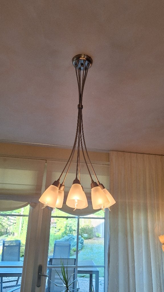 Plafondlamp met 6 lampen, Ophalen, Zo goed als nieuw