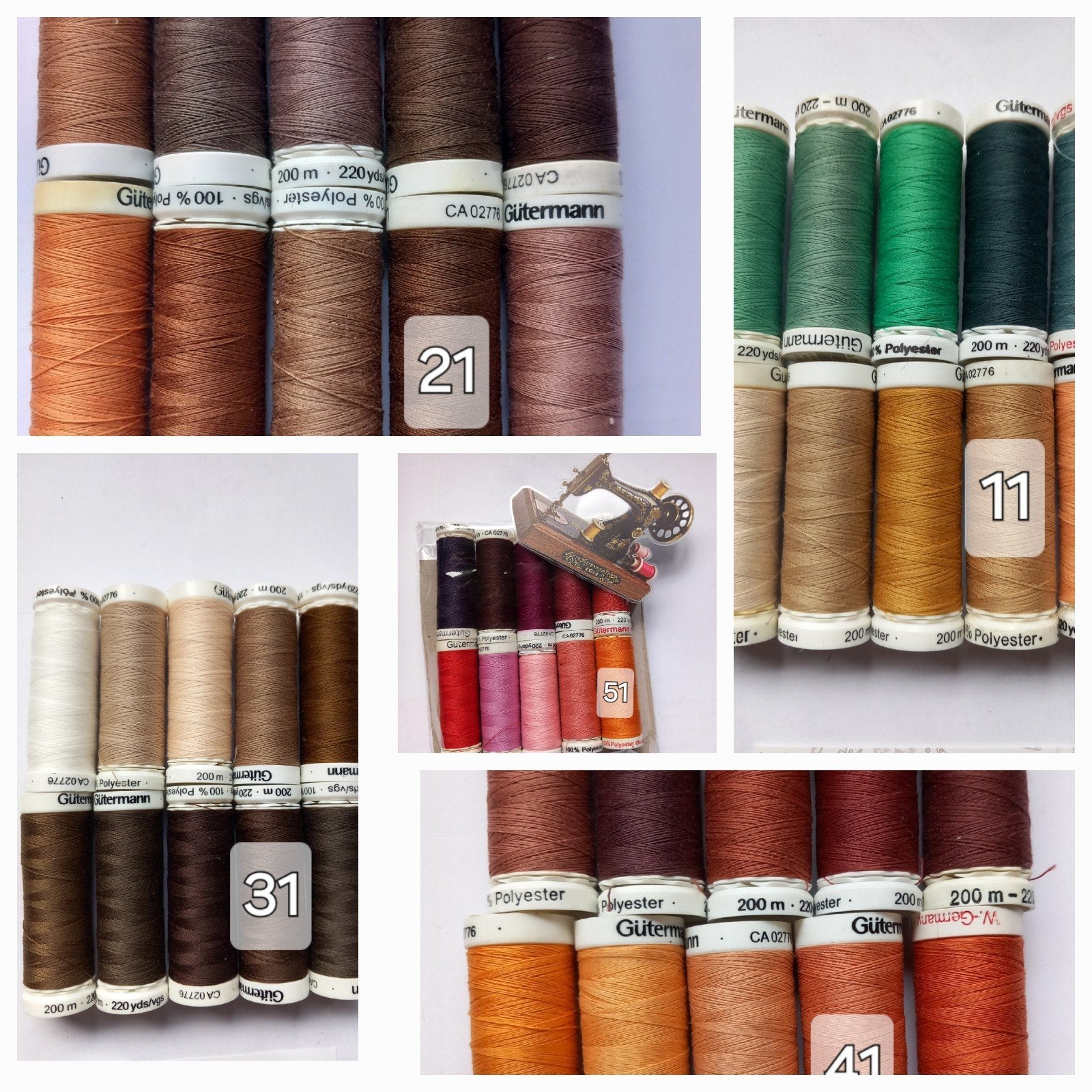 10 klossen gutermann garen met presentjes € 25,= incl verz., Ophalen of Verzenden, Nieuw, Garen of Naald(en)