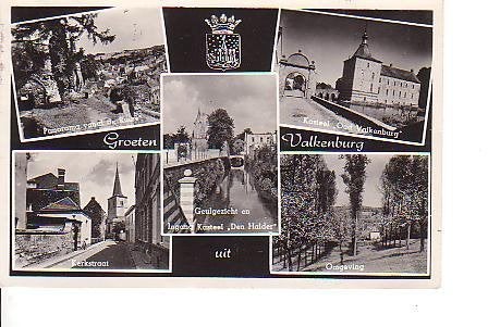 Ansichtkaart 	Valkenburg	5-luik, Verzenden, 1940 tot 1960, Gelopen, Limburg