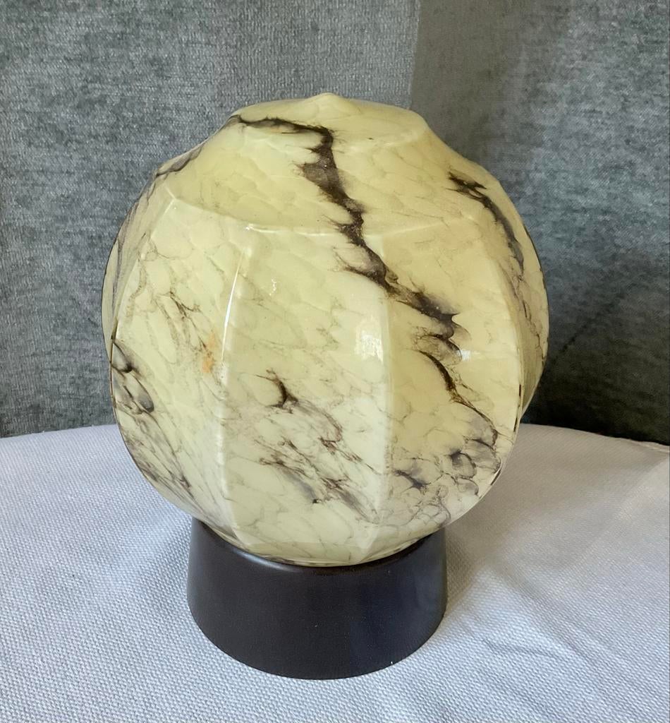 Vintage Art Deco Marmerlook plafoniere, Antiek en Kunst, Ophalen of Verzenden