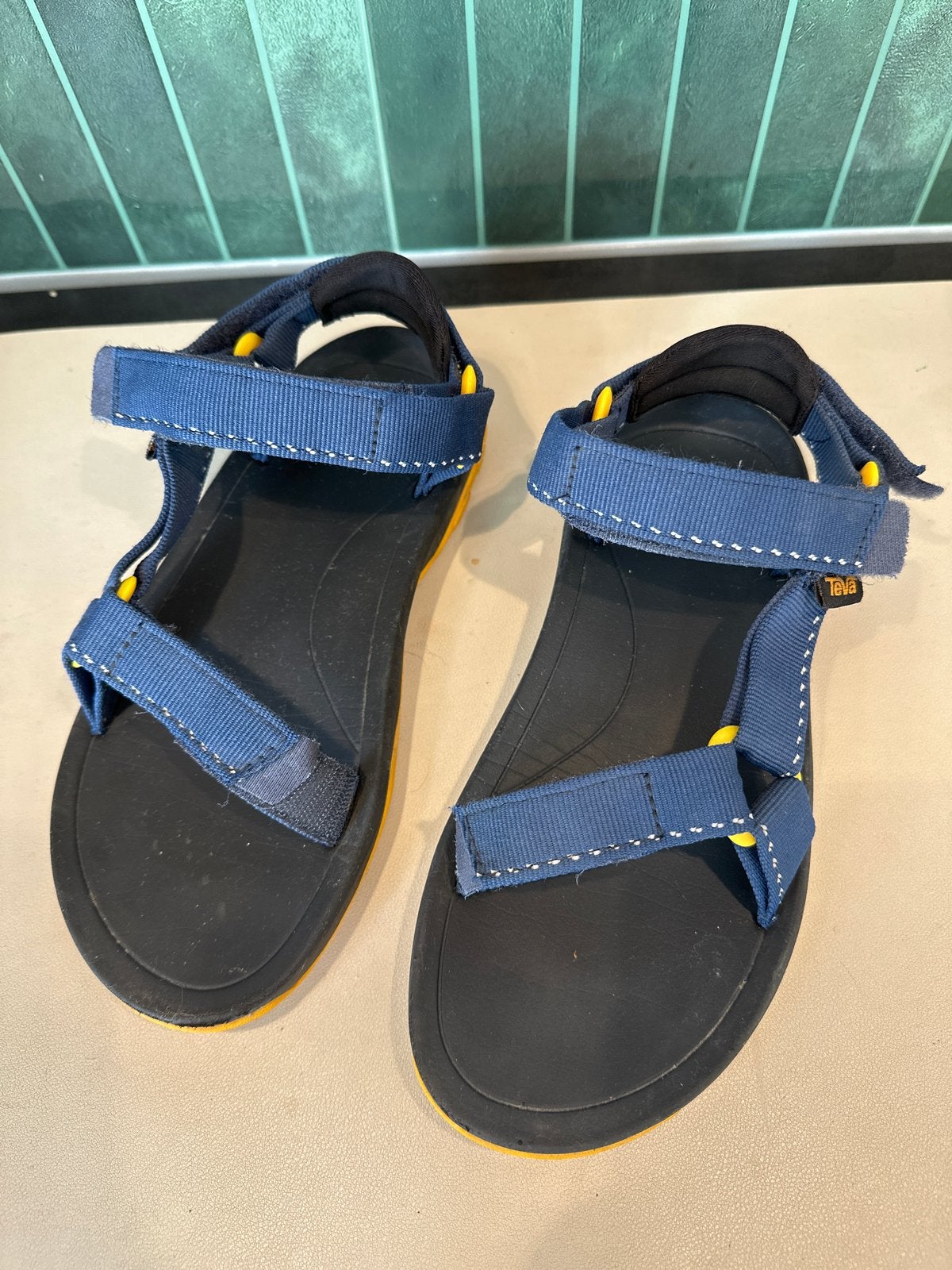 Teva sandalen - Blauw/Geel - Maat 36, Ophalen, Gebruikt, Jongen of Meisje, Overige typen