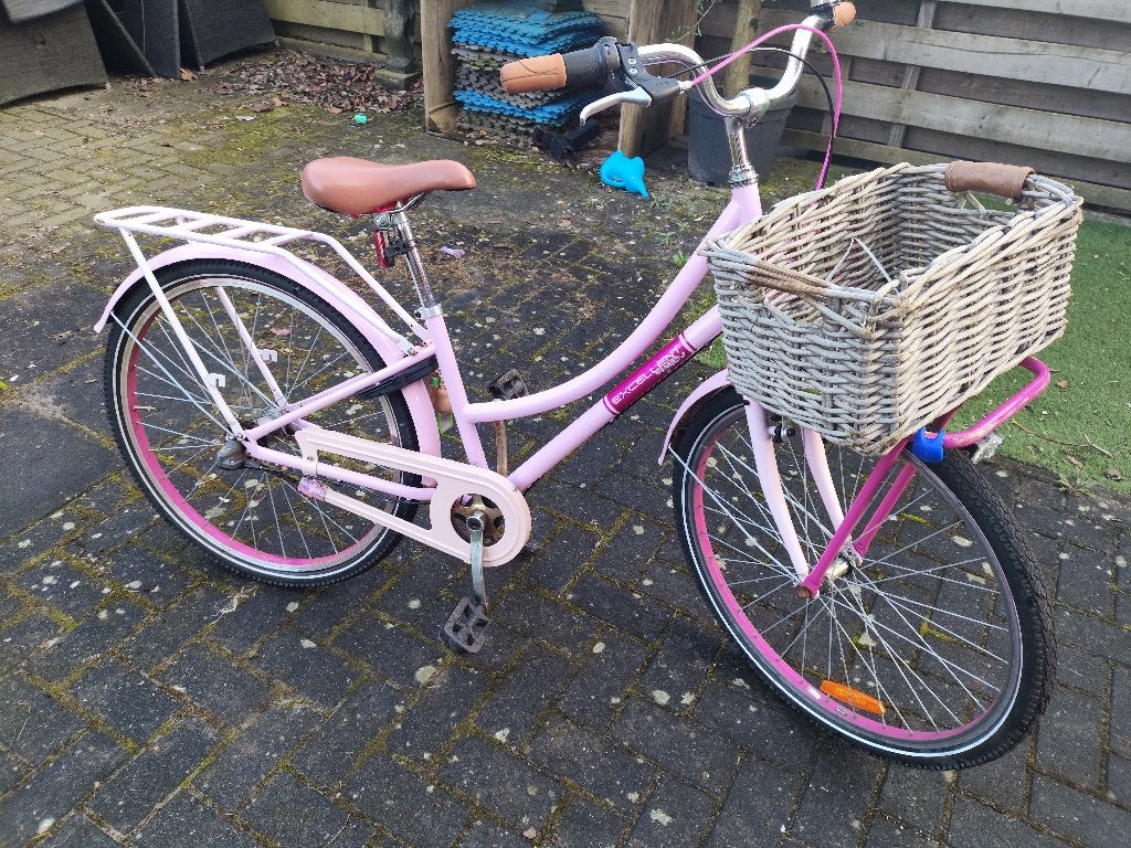 Volare meisjes fiets roze, Gebruikt, Velgrem, Versnellingen, Volare Excelent