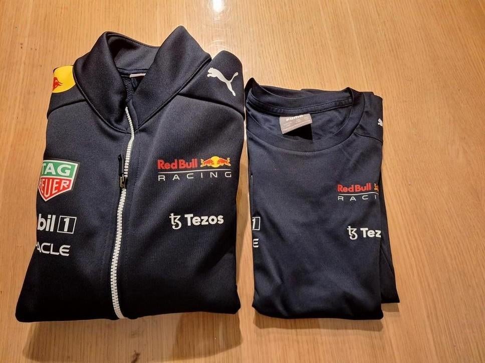 Max Verstappen Red Bull Racing Kleding Set - Maat 140, Puma, Blauw, Ophalen of Verzenden, Zo goed als nieuw
