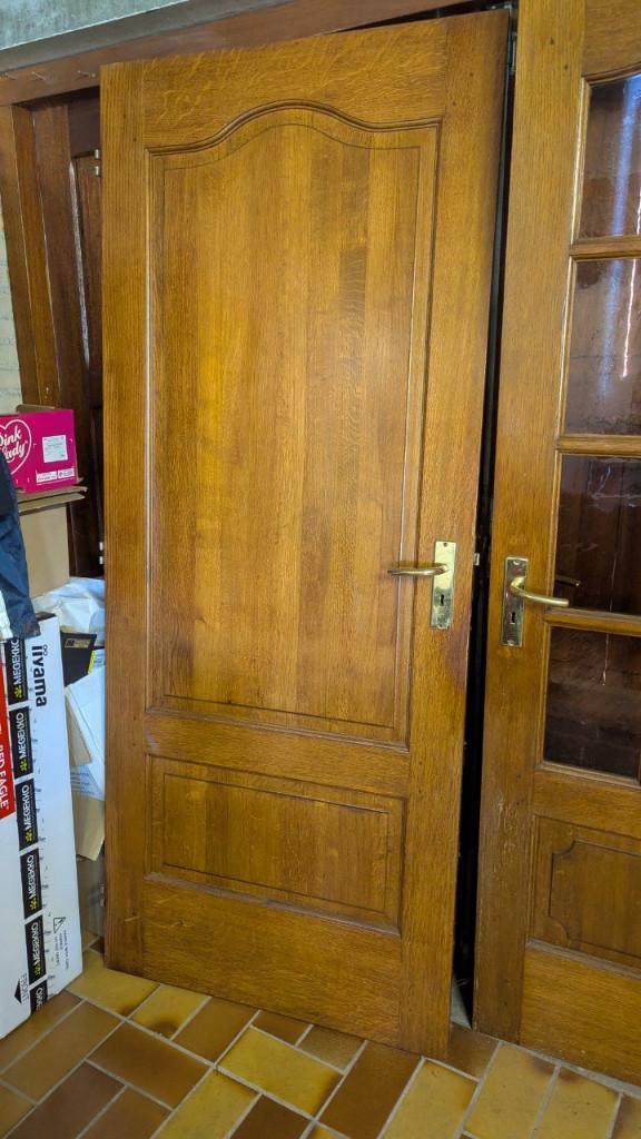 Binnendeuren hardhout, Doe-het-zelf en Verbouw, Deuren en Horren, Ophalen, Gebruikt, 80 tot 100 cm, Binnendeur
