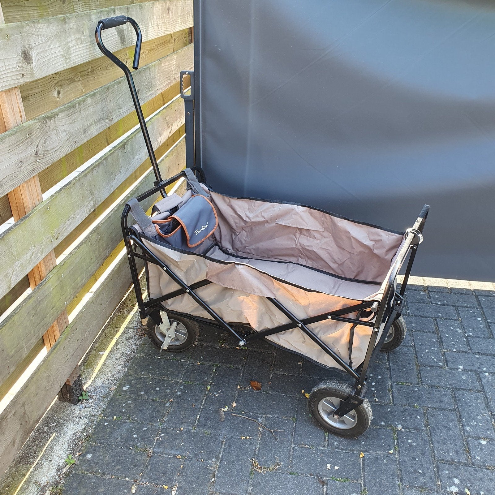 Mooie bolderwagen met buideltas Bambino, Caravans en Kamperen, Ophalen