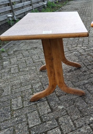 TWEE VINTAGE CAF TAFELS, Ophalen, Gebruikt, Vintage, 75 cm of meer