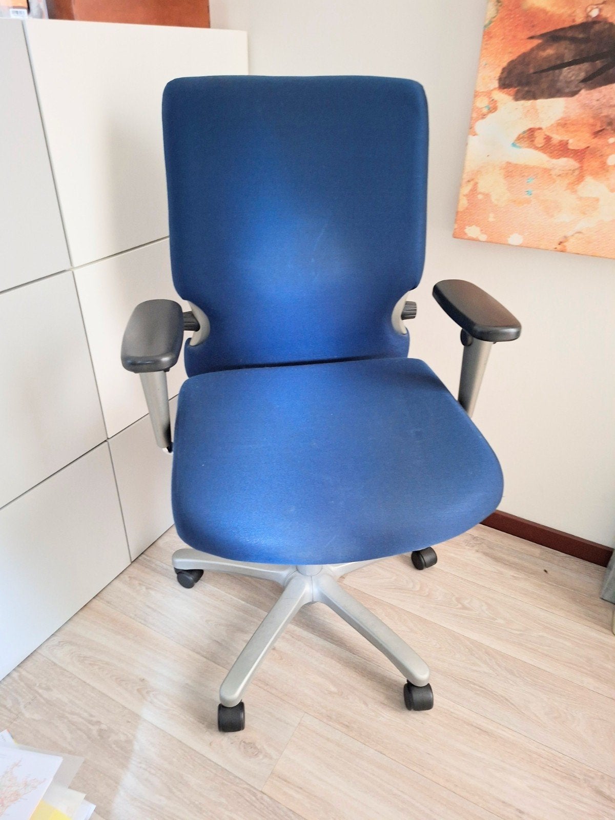 Nette kantoor stoel, Huis en Inrichting, Ophalen, Gebruikt, Blauw
