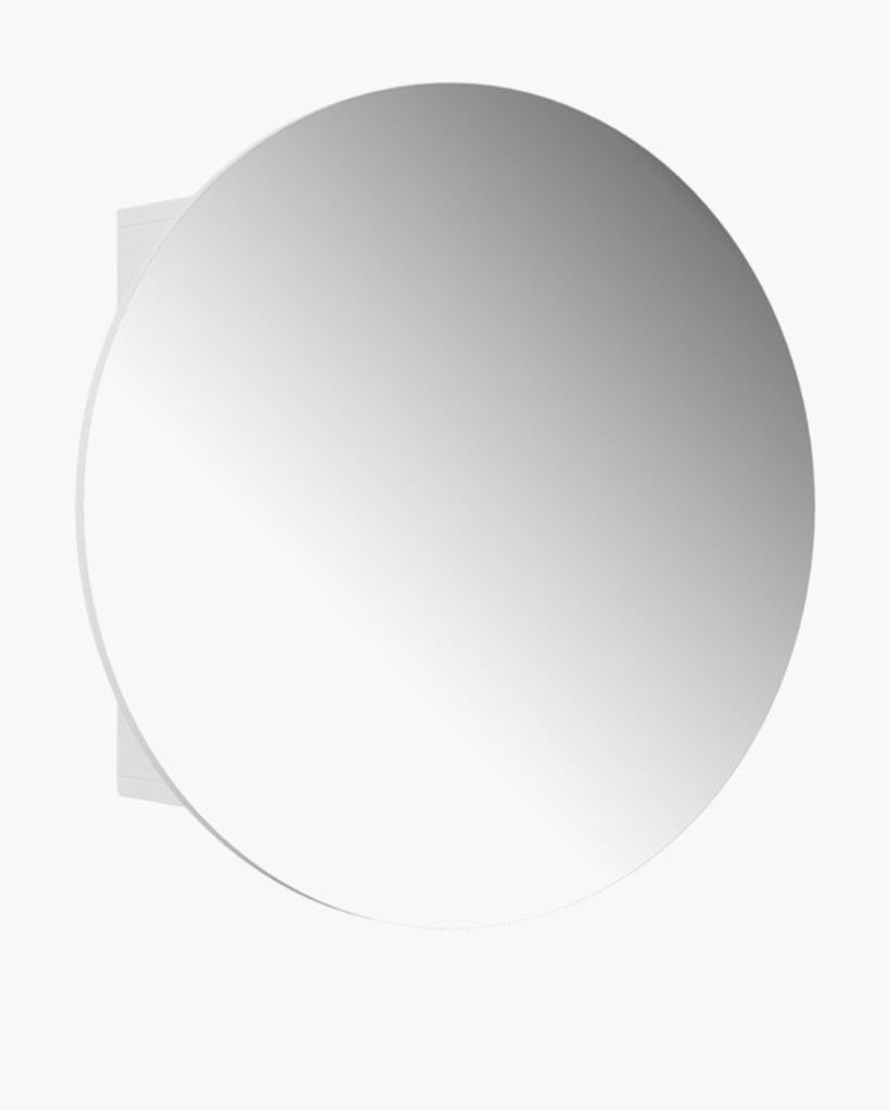 Nieuwe badkamerspiegel met kastje - Rond, Minder dan 50 cm, Rond, Nieuw, Ophalen of Verzenden