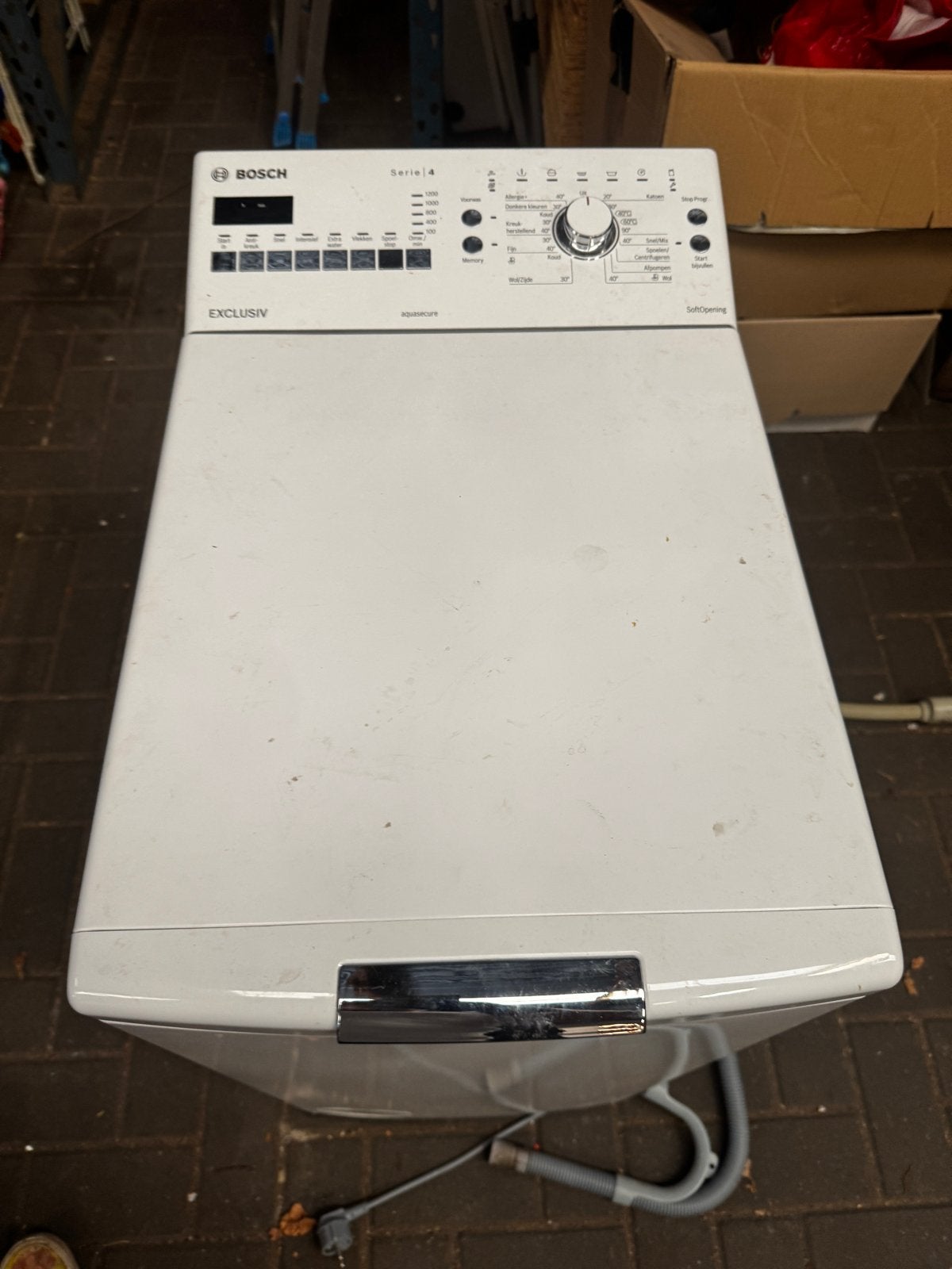 Bosch Serie 4 Exclusiv Bovenlader Wasmachine, Ophalen, Gebruikt, Bovenlader, 85 tot 90 cm