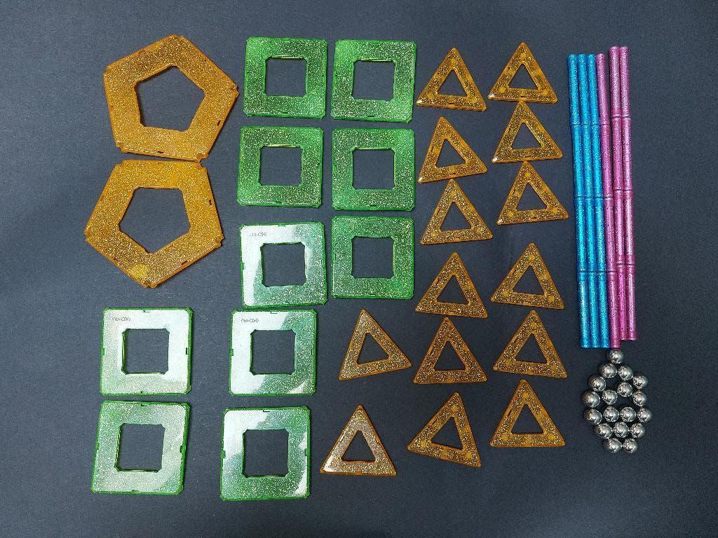 Geomag glitter set magneetstaafjes, Kinderen en Baby's, Speelgoed | Educatief en Creatief, Ophalen of Verzenden, Gebruikt