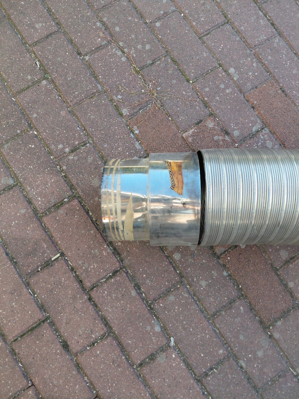 R.V.S. flexs. buis rond 200 cm, Ophalen, Rvs, Minder dan 2 meter, 80 mm of meer