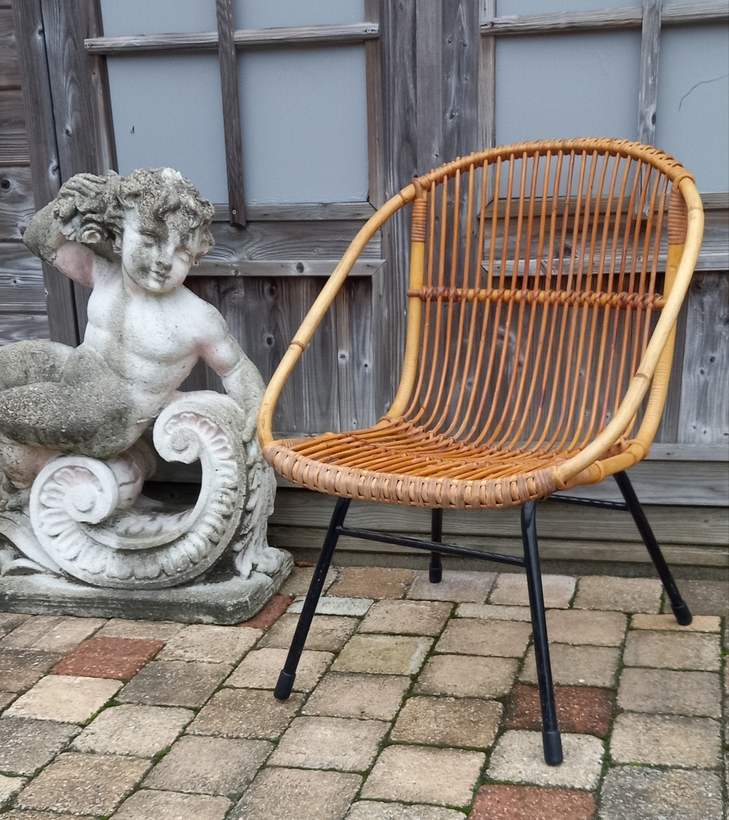 Vintage, rotan stoel, Rohé Noordwolde, jaren 60, Ophalen