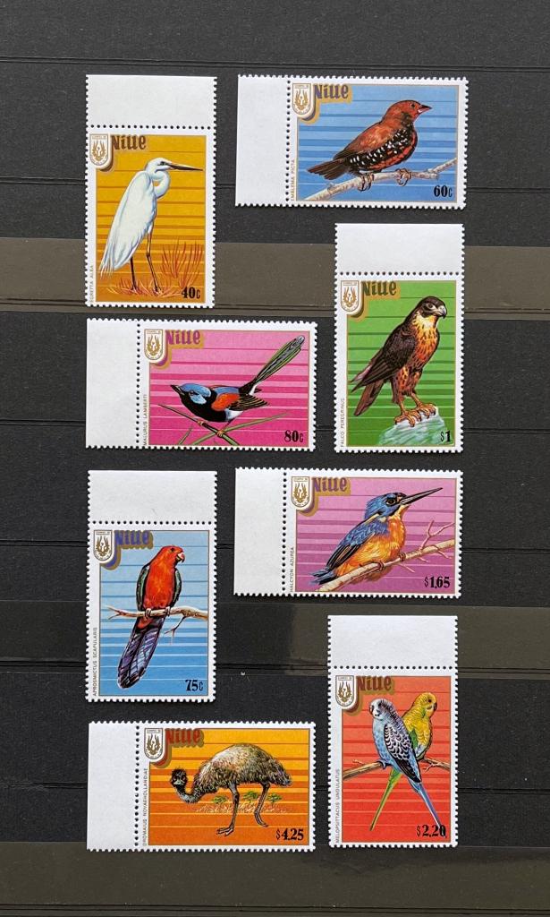 Niue 1986 Postfris Vogels Valk Parkiet Emoe Reiger Vink, Ophalen of Verzenden, Postfris, Dier of Natuur