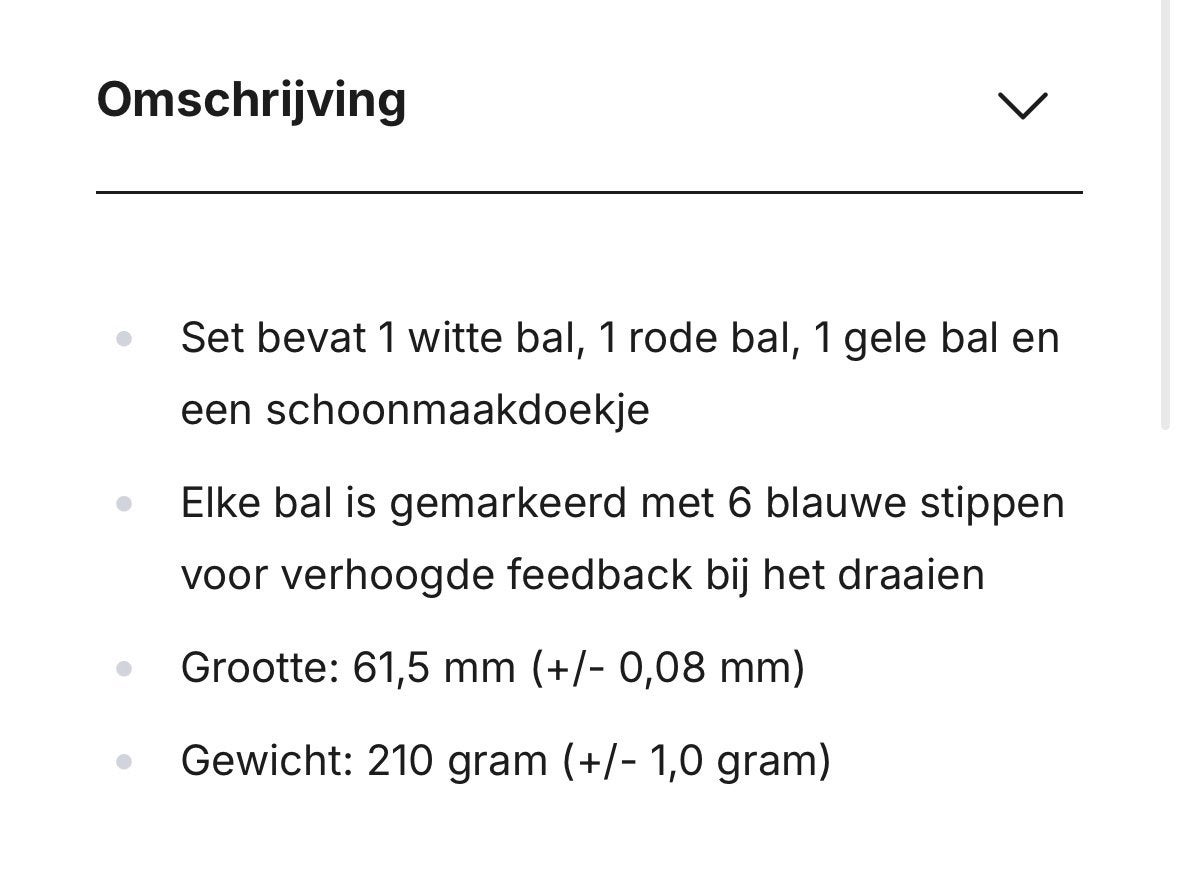 Dynaspheres professionele biljartballen Gold, Sport en Fitness, Biljarten en Poolen, Ophalen, Kalshoven 12-B Breda, Keu of Ballen