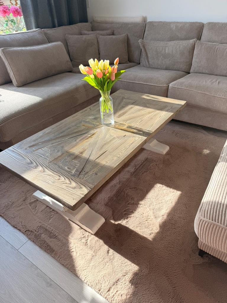 Massief Eiken Kloostertafel 70x140 cm - Singel Meubels, Ophalen, Gebruikt, 100 tot 150 cm, Eikenhout
