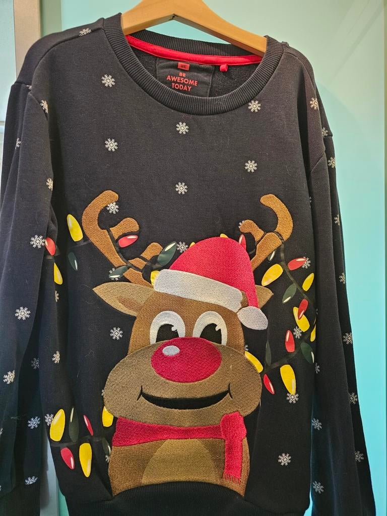 WE Kersttrui met Rendier - Maat 146/152, Kinderen en Baby's, Kinderkleding | Maat 146, Gebruikt, WE, Jongen of Meisje, Trui of Vest