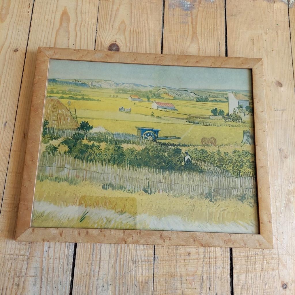 Lucky Vintage  Van Gogh 'De Oogst' Reproductie  Muller, Antiek en Kunst, Curiosa en Brocante, Ophalen