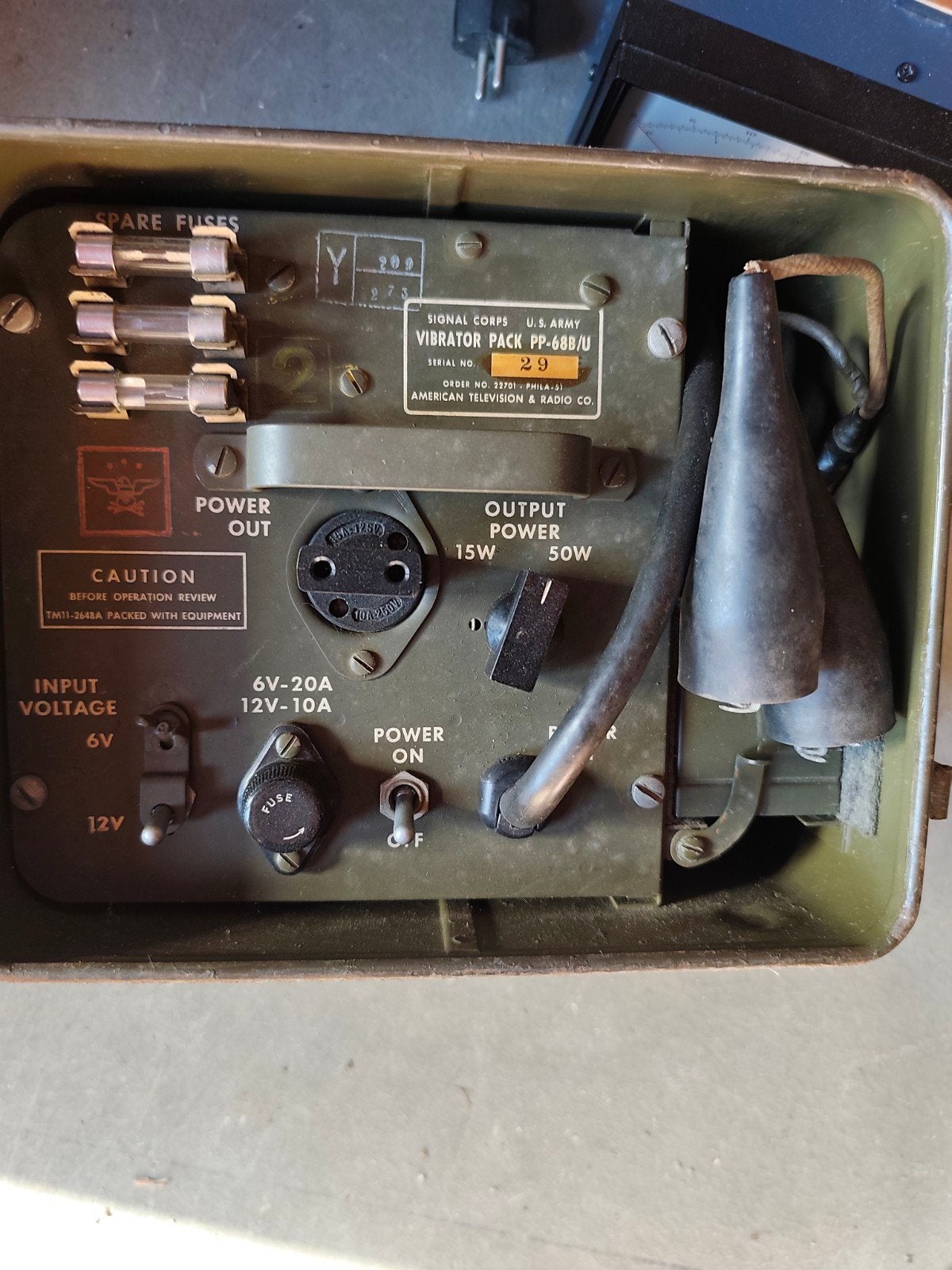 Vintage U.S. Army Vibrator Pack FB-68B/U - Zeldzaam!, Ophalen of Verzenden