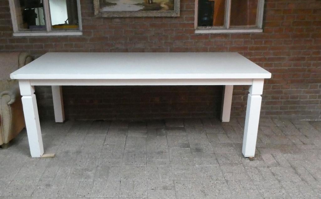 Eettafel, mooi robuust grenen exemplaar, Huis en Inrichting, Tafels | Eettafels, Ophalen, Gebruikt, 200 cm of meer, 50 tot 100 cm